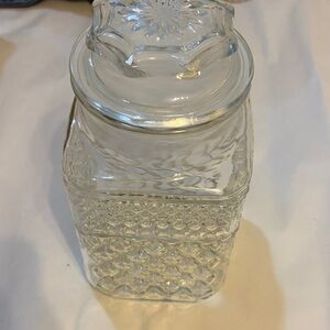 Clear Glass Storage Jar with Lid